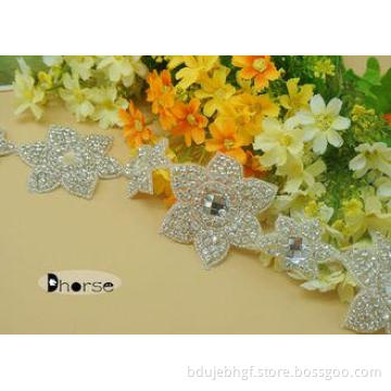 Flower Design Sew On Bling Bling Decorative Rhinestone Bead